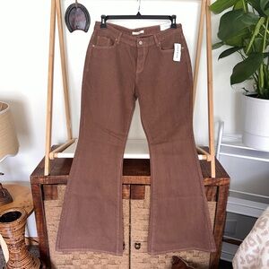 NWT PacSun Low Rise Flare Chocolate Brown Jeans